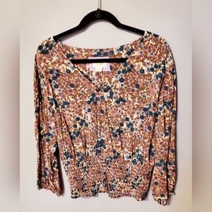 Anthropologie Maeve Floral Peasant Blouse